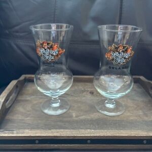 🍷Rainforest Cafe Hurricane Glasses - Set of 2